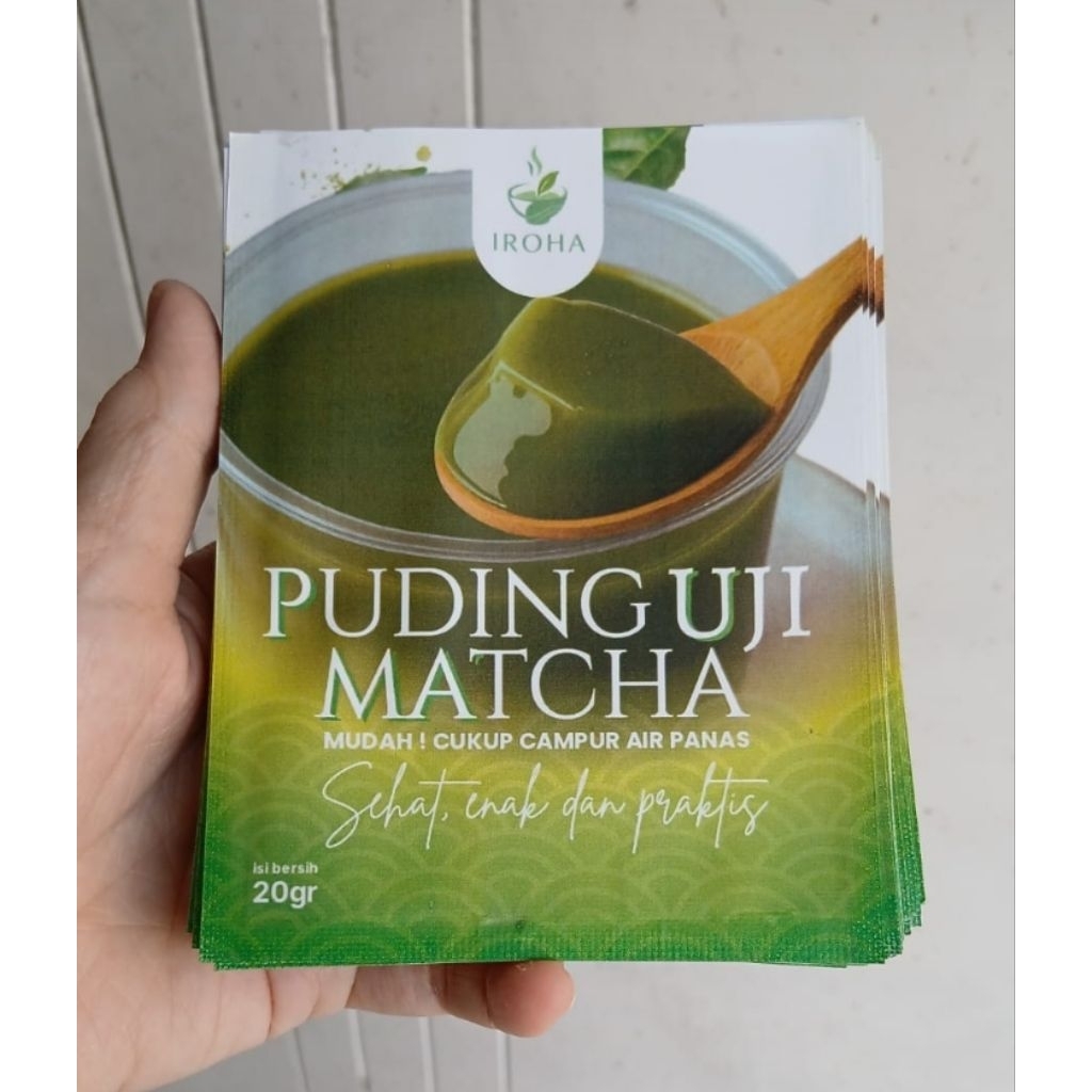 

Puding Uji Matcha IROHA instant cukup seduh air panas tanpa masak