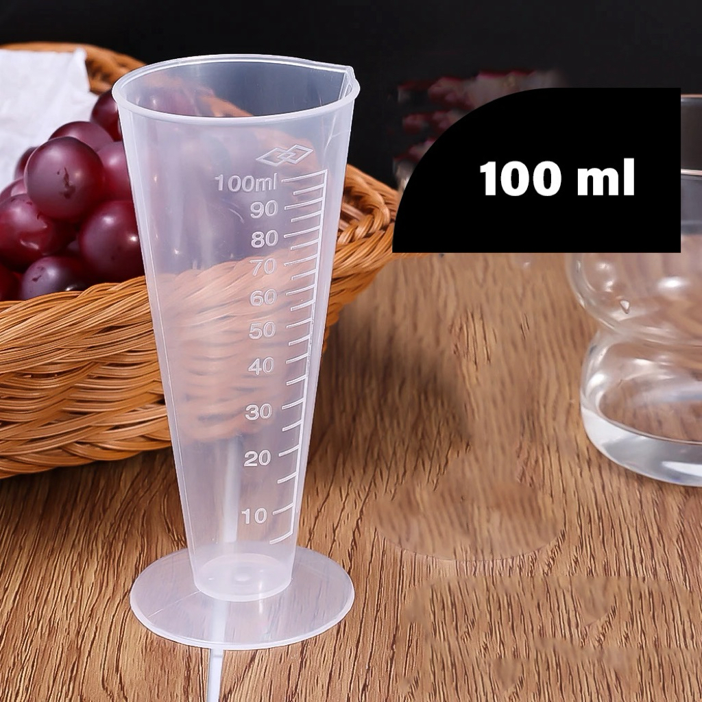 Gelas takar ukur plastik pengukur cairan sirup sabun kimia Measuring cup