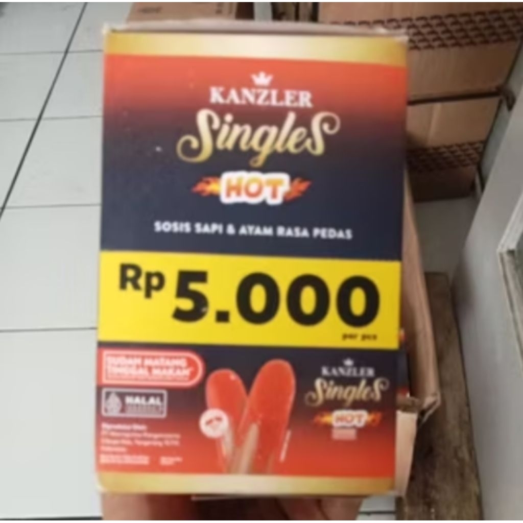 

1 BOX KANZLER SOSIS SINGLE PEDAS gouchugang 1 box isi 15pcs