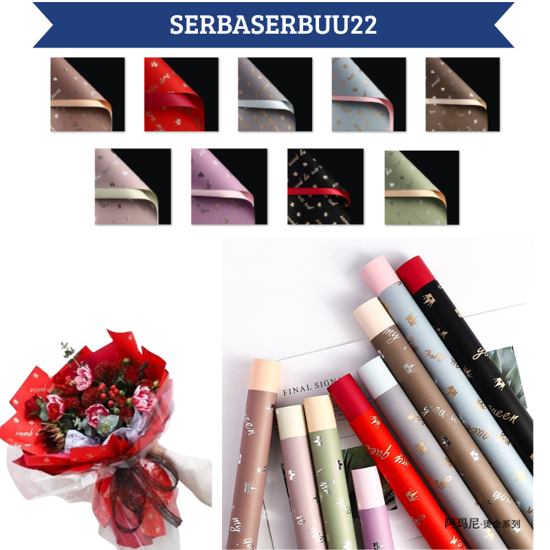 

Kertas Buket Bunga Dua Warna Flower Wrapping Paper Bicolor Premium Cotton Cellophane KB103 SS22