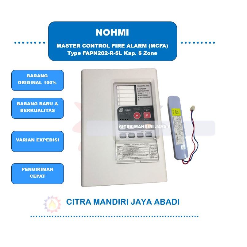 MCFA Panel Fire Alarm 5 Zone merk NOHMI