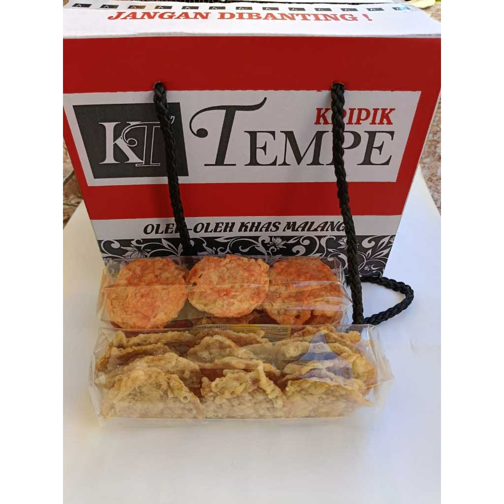 

Keripik Tempe aneka rasa premium Oleh-Oleh Malang [ paket Murmer 1 dus isi 8]