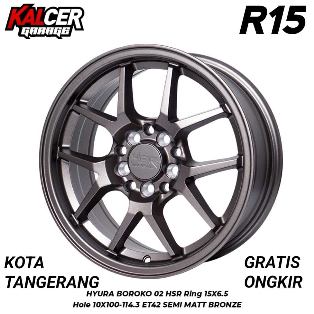 VELG HSR HYURA RING 15 LUBANG 5 UNTUK MOBIL ERTIGA AVANZA XENIA NEW DLL.