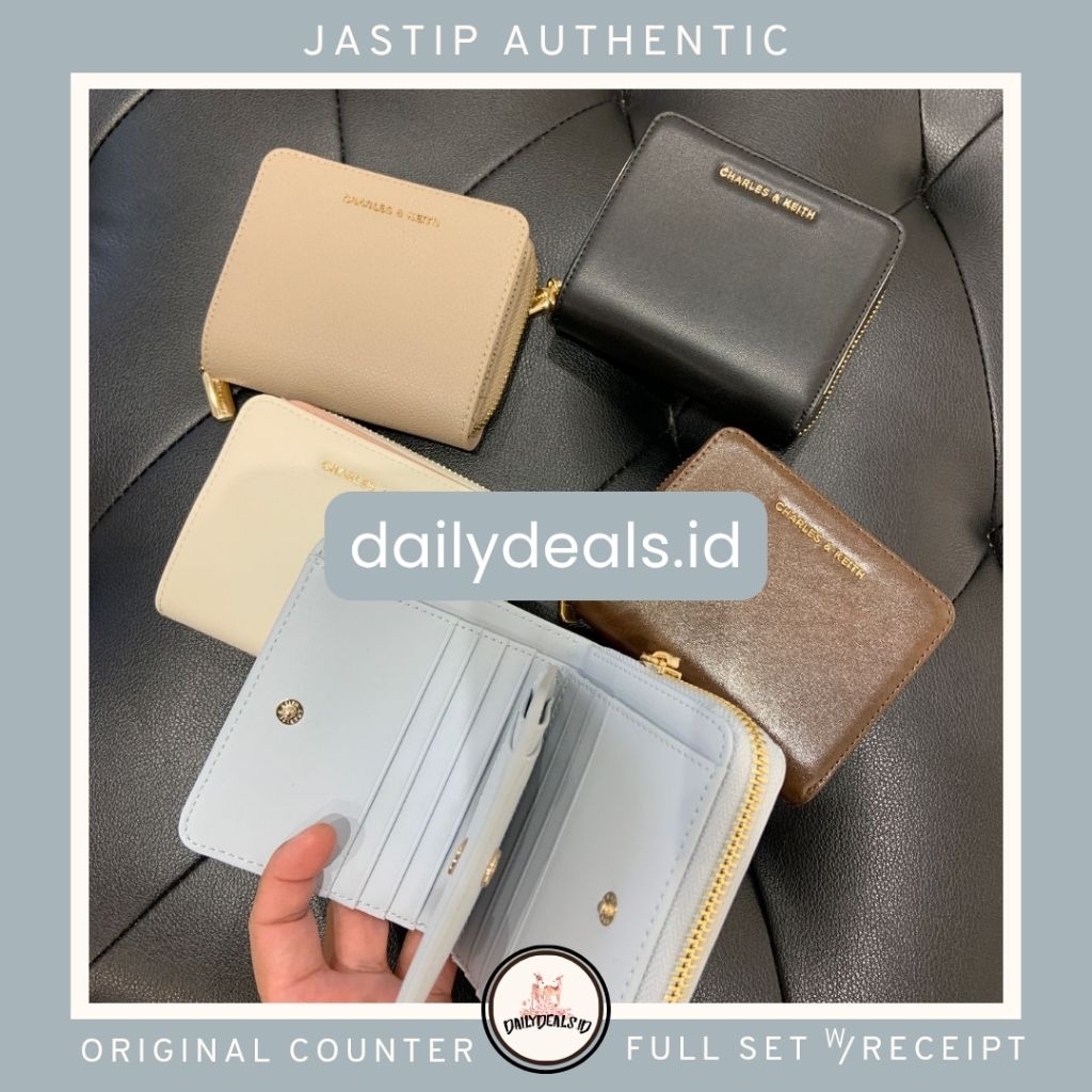 #6-10770353-5 Classic Zip Mini - Jast[p] CK ORIGINAL COUNTER FINLEY AROUND SMALL WALLET DOMPET MINI 