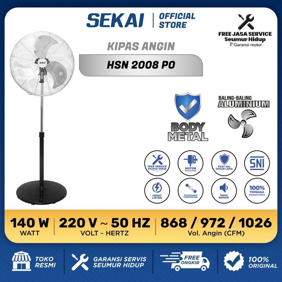 Sekai Kipas Angin Berdiri HSN 2008 PO - Stand Fan 20 inch
