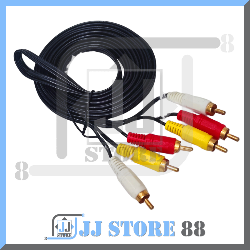KABEL RCA to RCA / PANJANG 3 Meter /  KABEL AV VIDEO dan AUDIO