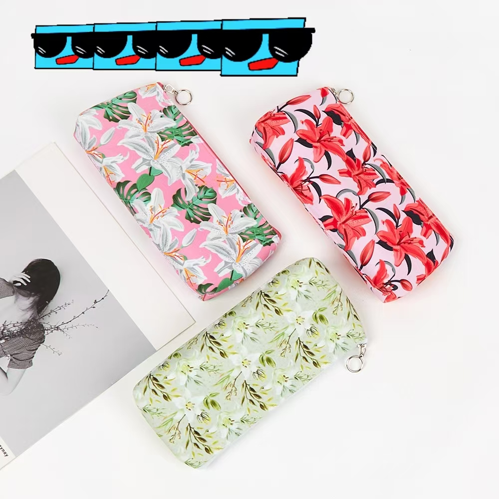 

Simple pencil case, stationery bag, small floral pencil case, multifunctional storage bag