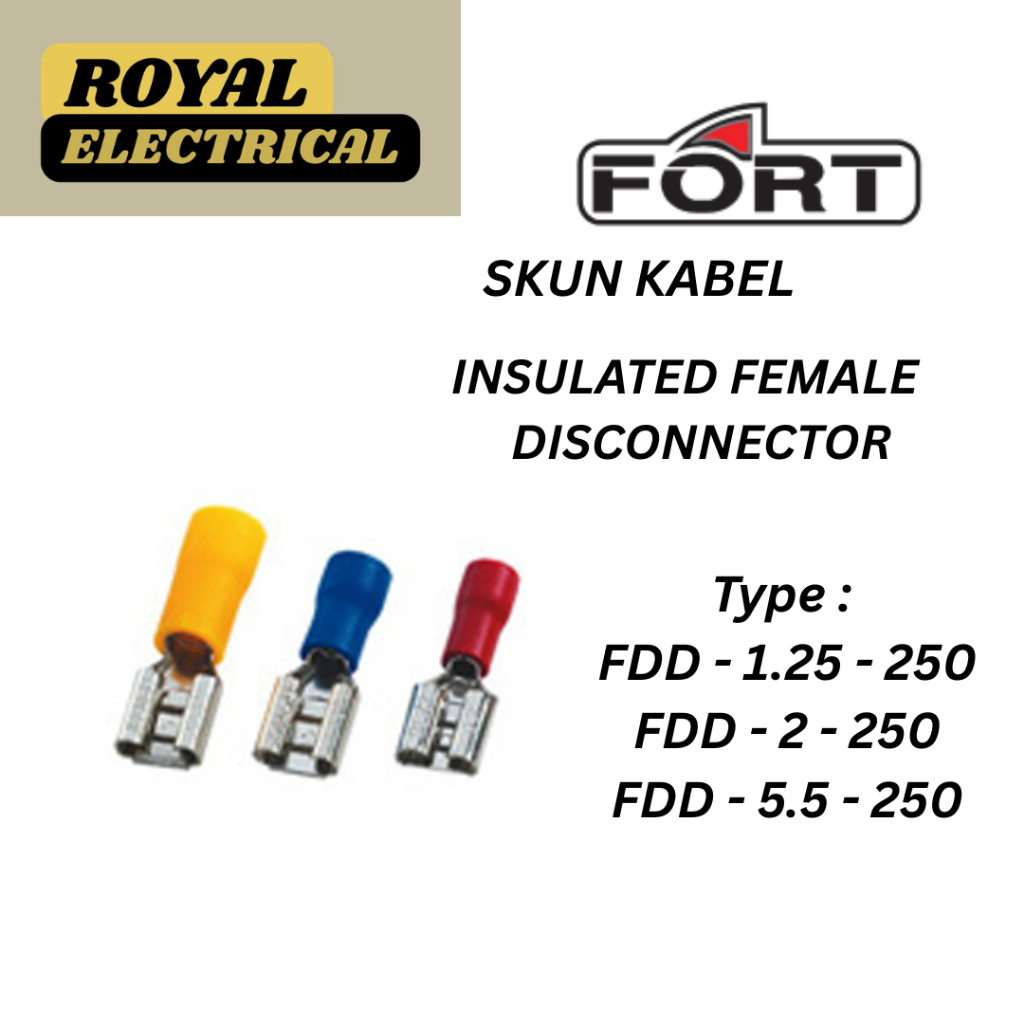 FORT INSULATED FEMALE DISCONNECTOR - TYPE FDD-1.25-250 / FDD-2-250 / FDD-5.5-250