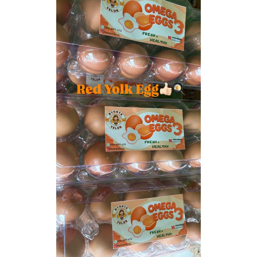 

telur omega 3 isi 10 butir FRESH‼️