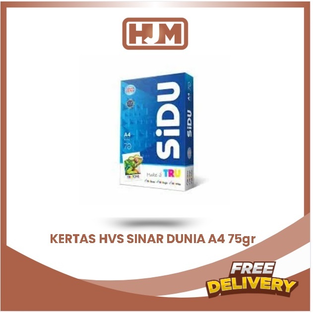 

KERTAS HVS SIDU SINAR DUNIA A4 75 GSM