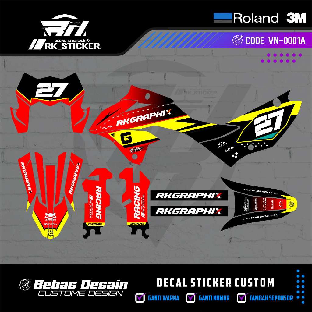 DECAL KLX 150 SE 2023-2024 - DECAL KLX 150 SM 2023-2024FREE USTOME DESIGN