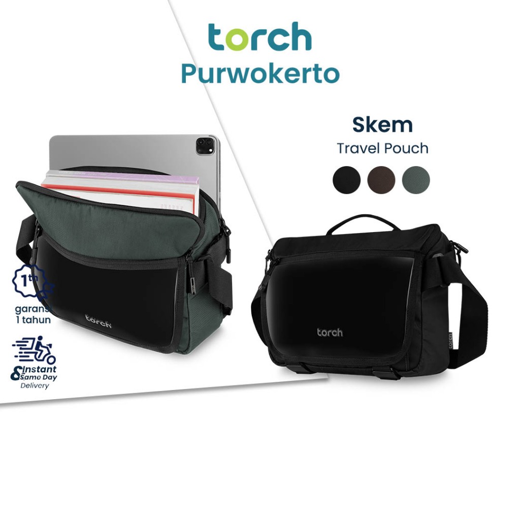 TORCH Skem Tas Selempang Ipad Tablet 13 Inch Messenger Bag  Kerja Kuliah