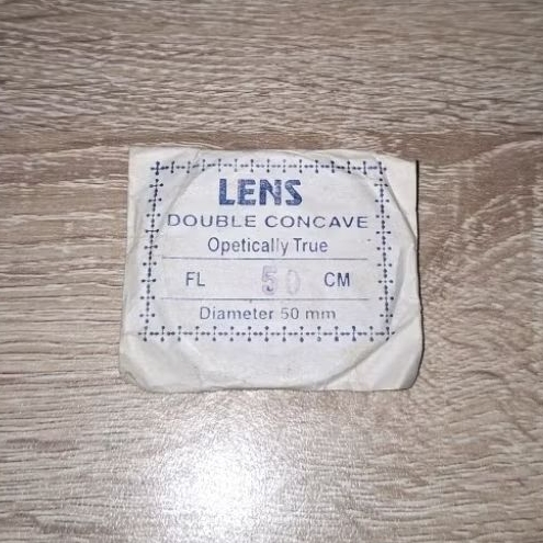 LENS DOUBLE CONCAVE OPTICALLY TRUE FL 50CM