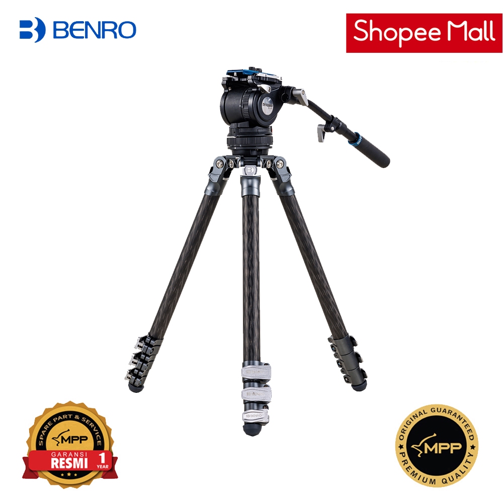 Tripod Kamera Benro Mammoth TMTH34CFBV6HPLUS Carbon Fiber Flip Lock Tripod + BV6HPLUS Head