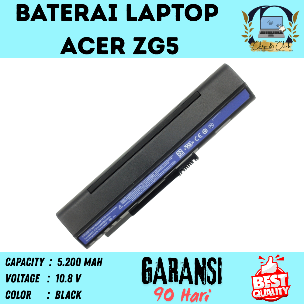 Baterai Laptop Acer Aspire One ZG5 BERGARANSI
