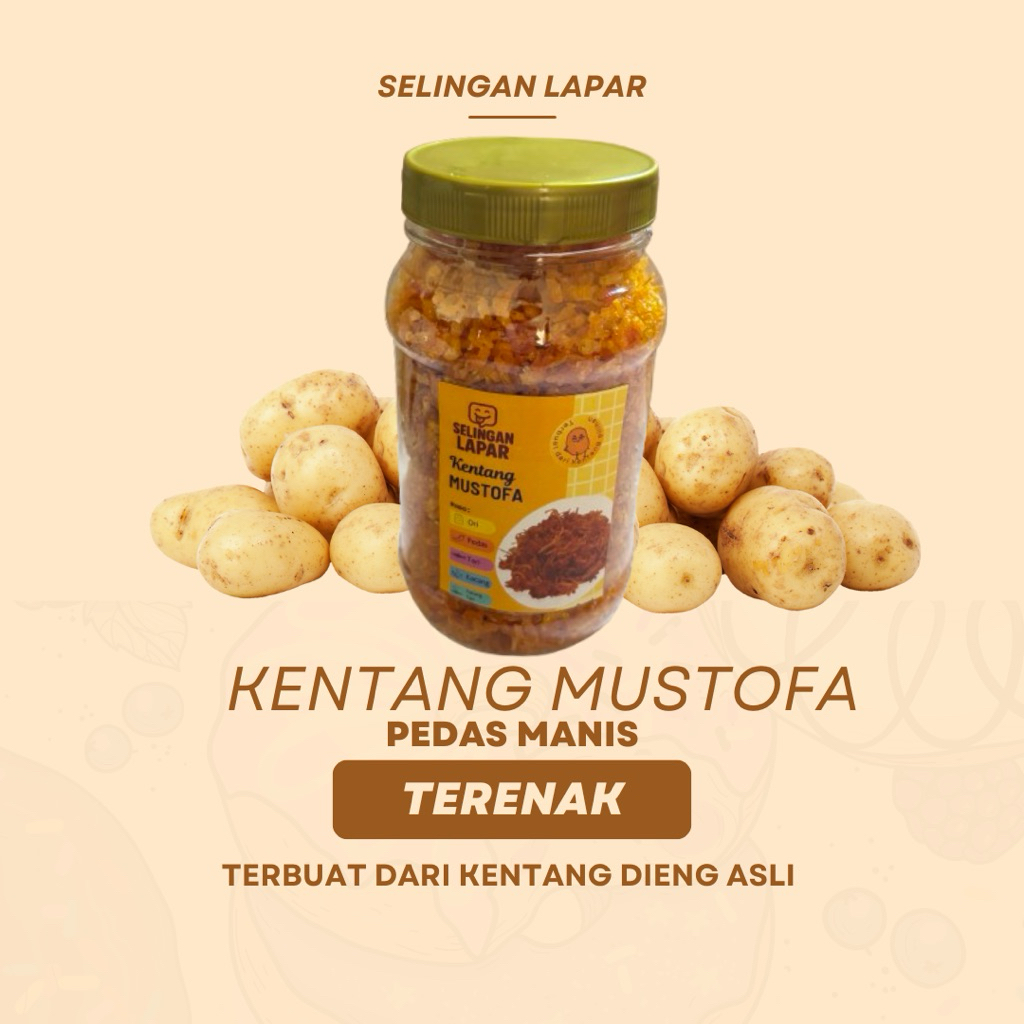 

Premium Kentang Mustofa Rasa Pedas Manis | Terbuat dari Kentang Dieng Asli