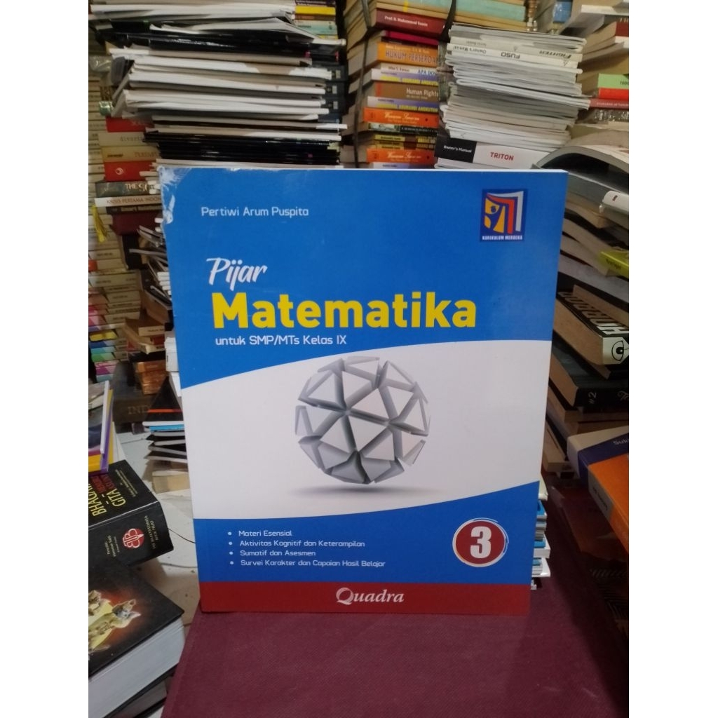 buku original - pijar matematika untuk SMP kelas 9 K merdeka quadra