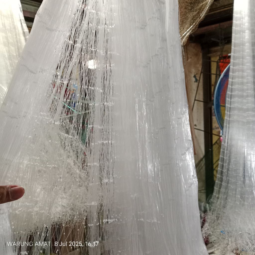 Jaring nilon putih/ senar pancing untuk pagar ayam 2x50 meter