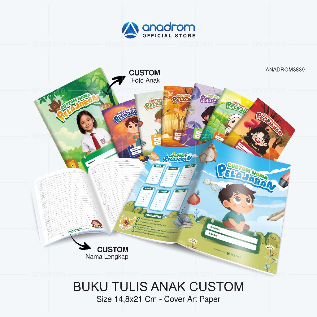 

Cetak Buku Tulis Custom | Buku Tulis Custom Foto Anak | Buku Tulis Sekolah Custom Cover & Isi | Buku Tulis Anak Custom | Buku Tulis Pelajaran Sekolah | Buku Tulis Custom Isi 38 Lembar | Anadrom 3839