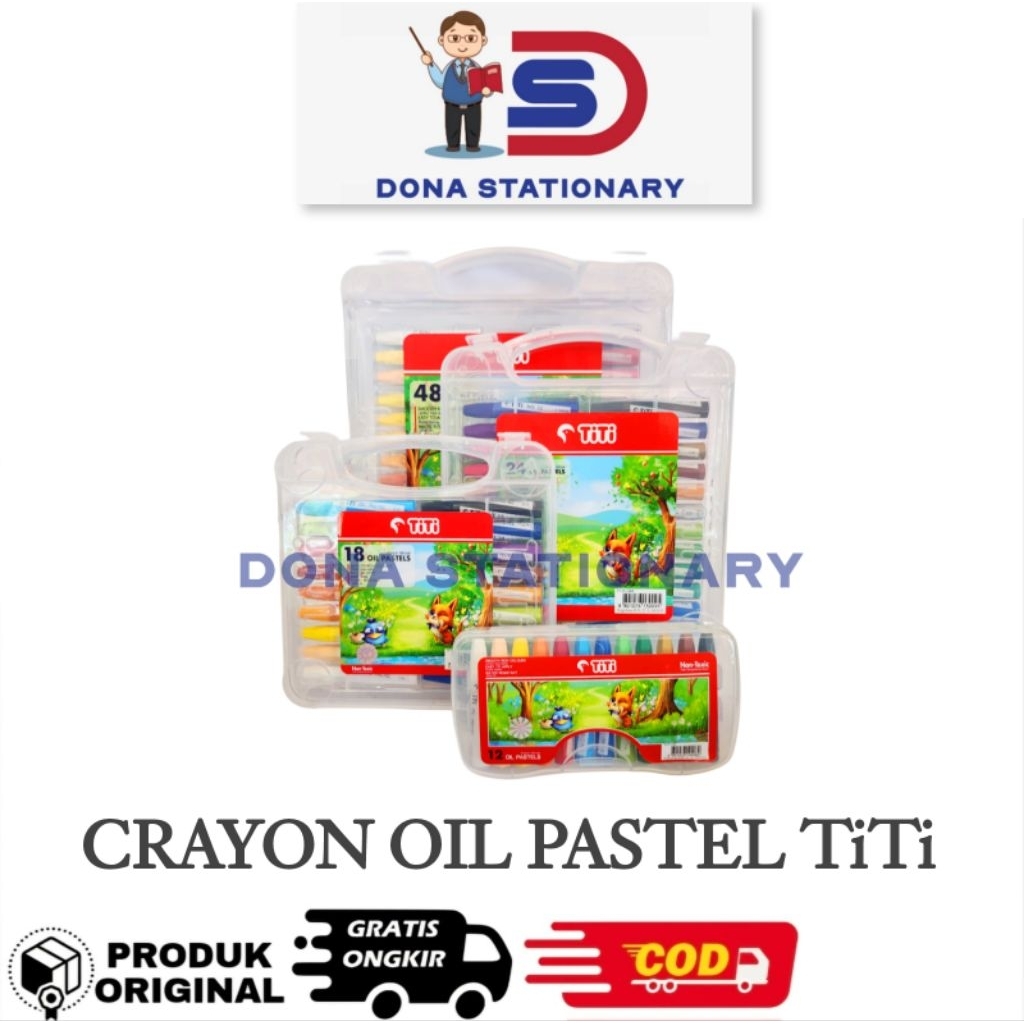 

TiTi CRAYON OIL PASTEL 12 18 24 48 WARNA / KRAYON TiTi