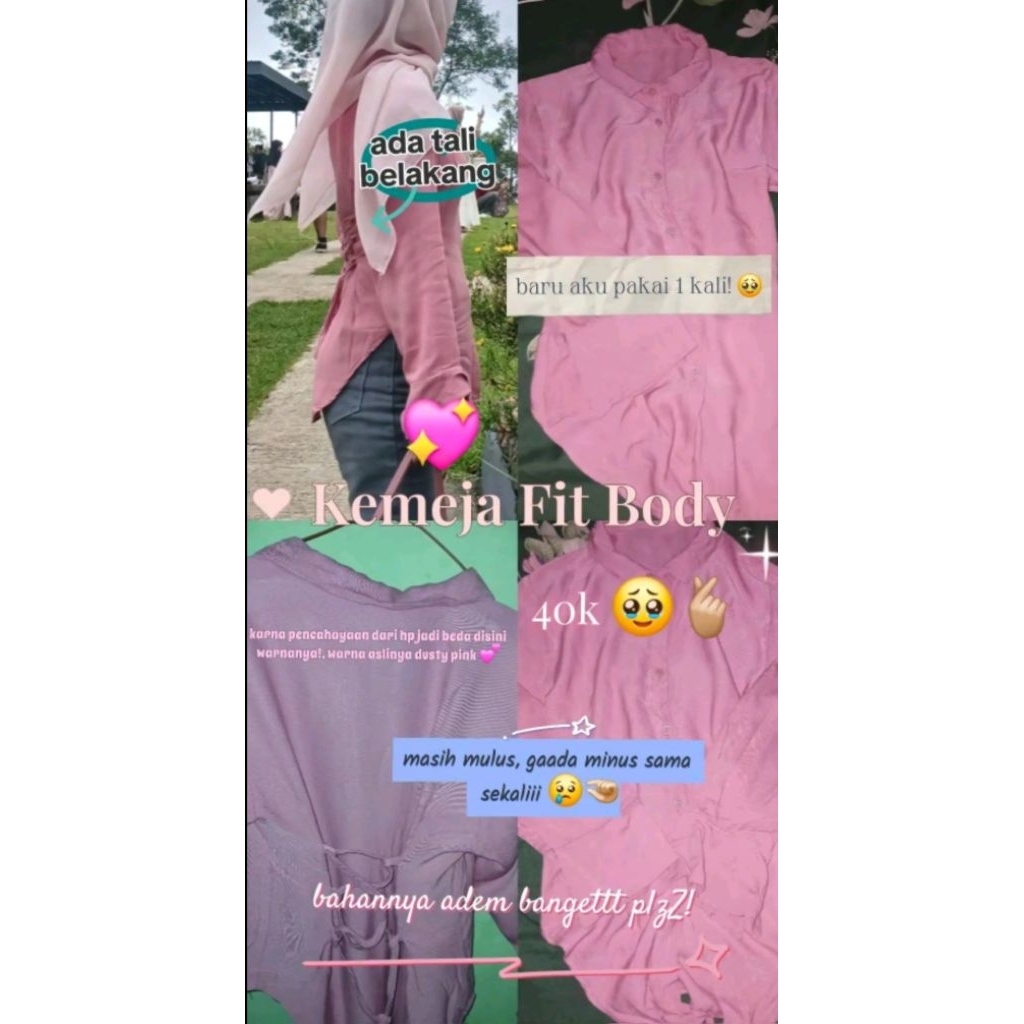 preloved kemeja fit body
