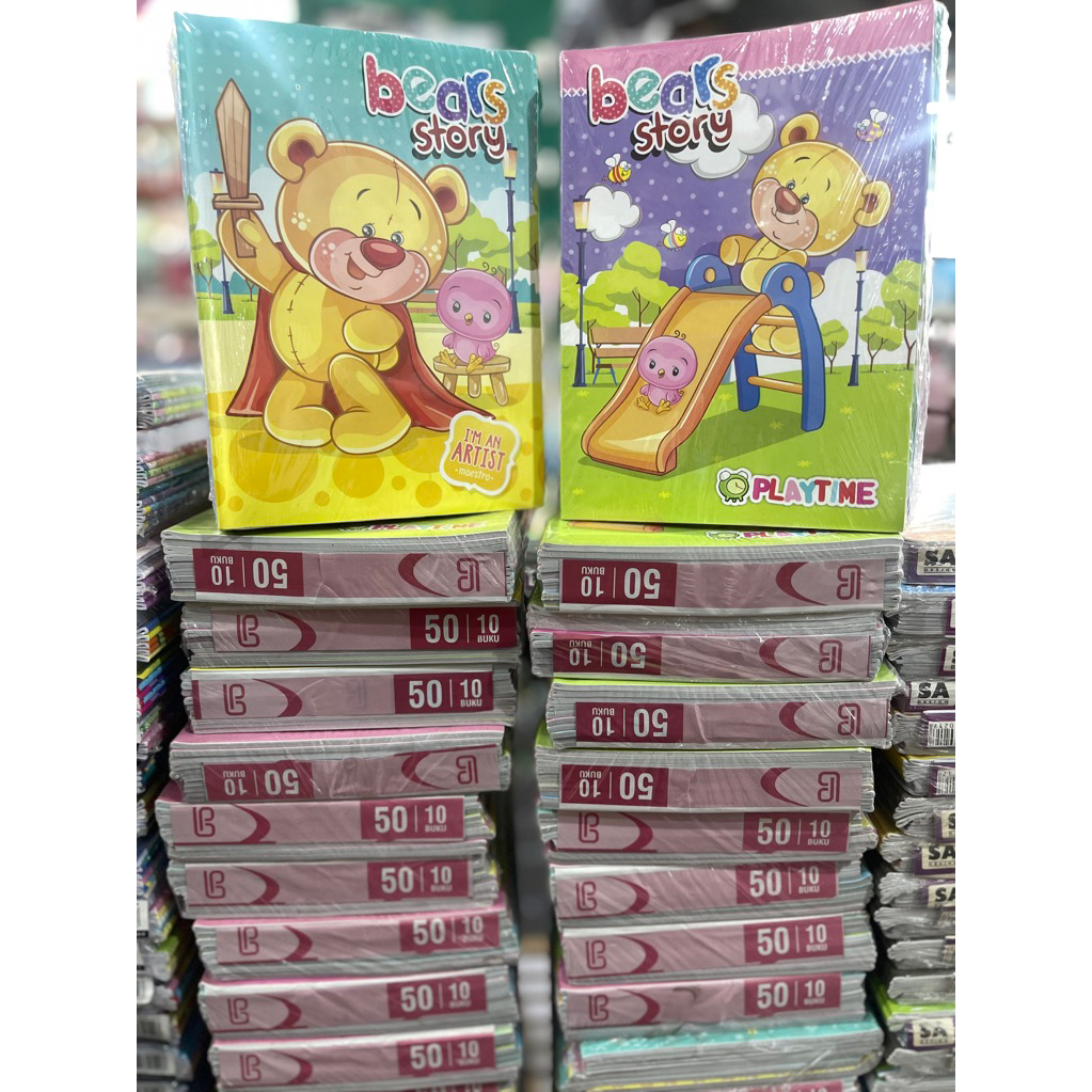 

buku tulis terlaris 50lembar isi 10 pcs