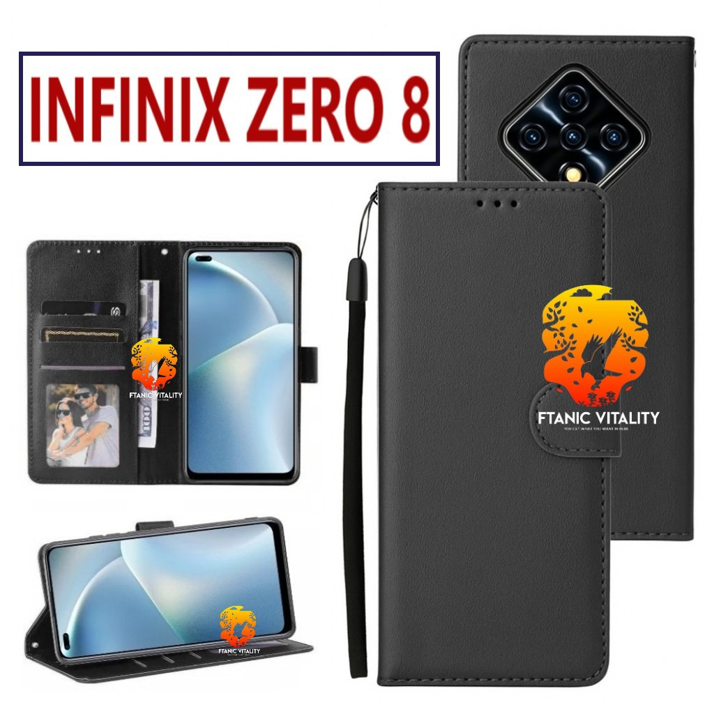 FLIP LEATHER CASING INFINIX ZERO 8 CASE KULIT FLIP WALLET LEATHER DOMPET KULIT PREMIUM SARUNG BUKA T