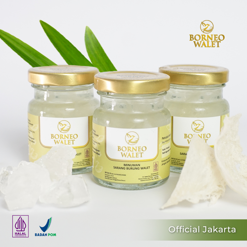 

Isi 3 Botol, Borneo Walet Jakarta Minuman Sarang Burung Walet