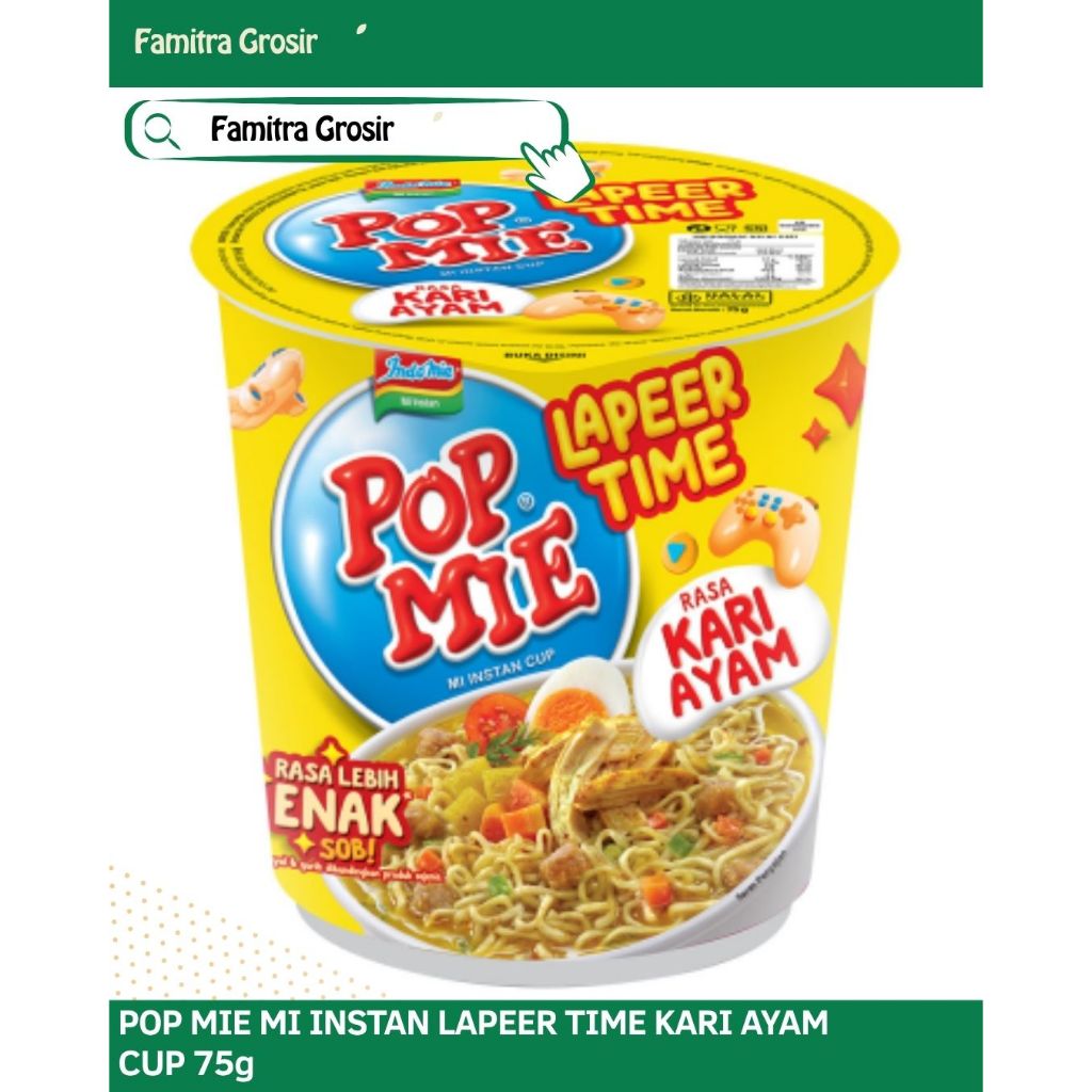 

POP MIE MI INSTAN LAPEER TIME KARI AYAM CUP 75g