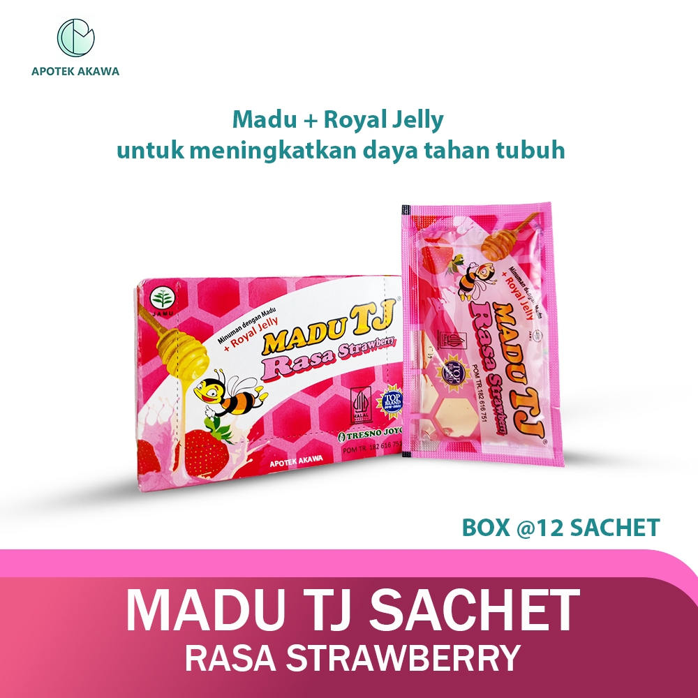 

MADU TJ SACHET 1 BOX ISI 12 SACHET / MADU + ROYAL JELLY / APOTEK AKAWA
