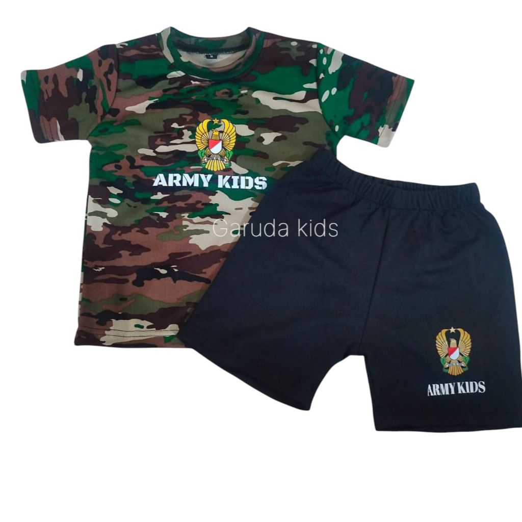 Setelan Baju Anak Army Kids Loreng Keren – Baju Tentara Anak Laki-Laki