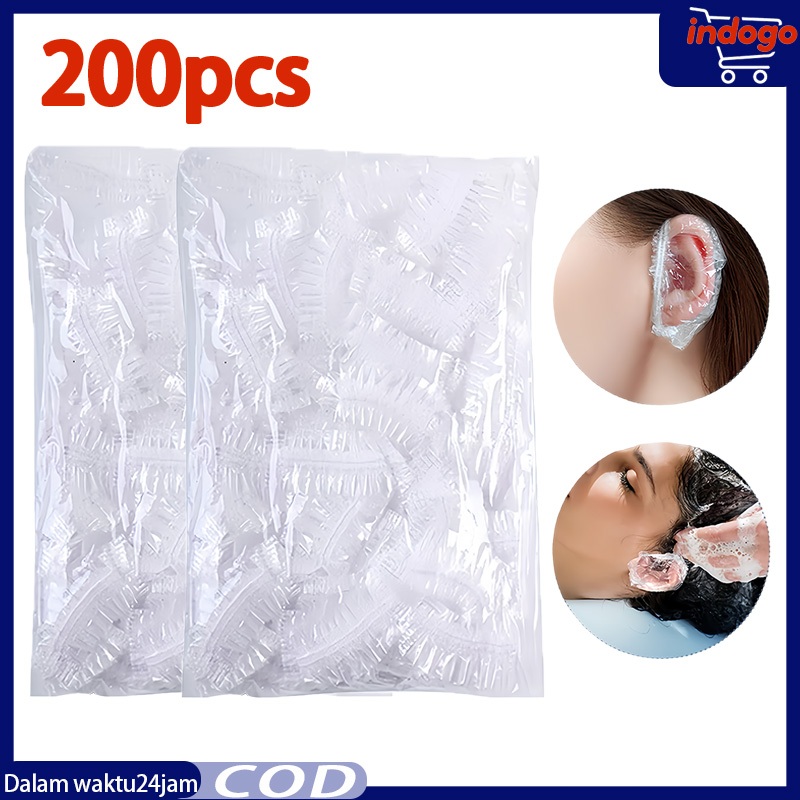 200Pcs Penutup Telinga Plastik Mandi Tutup Kuping Ear Plastik Penutup Telinga Anti Air Unti Mandi /