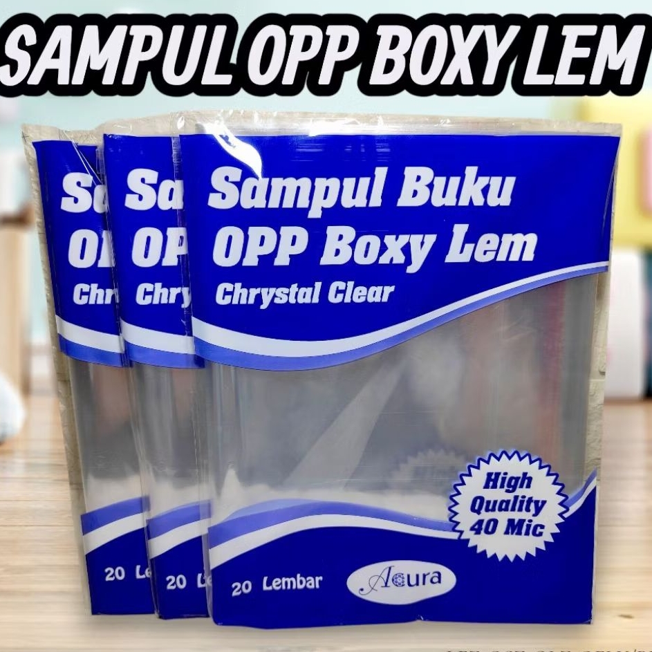 

Sampul Buku OPP Boxy Lem/Sampul Buku Plastik Lem/Sampul Buku Plastik Tebal Bening/Per Bks