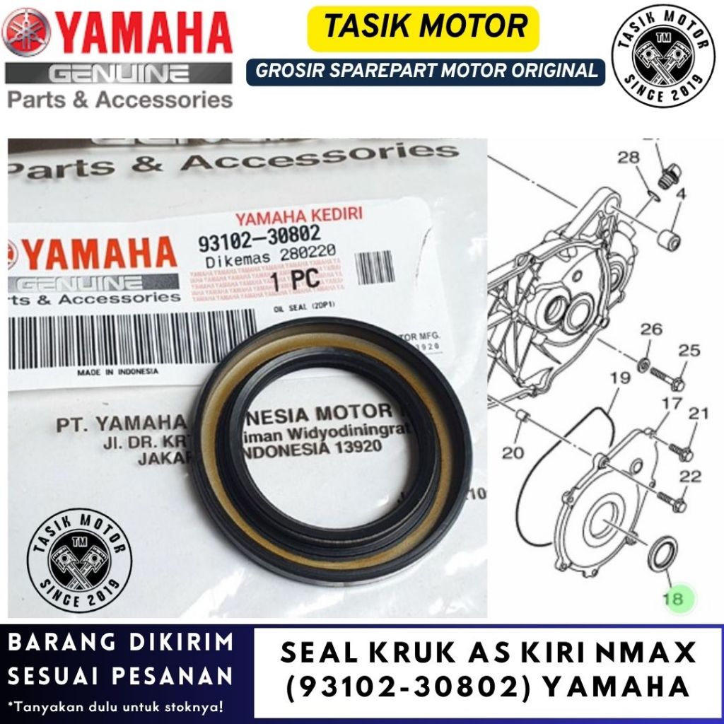 SEAL KRUK AS NMAX AEROX LEXI NMAX OLD / SEAL KRUK AS NMAX OLD 93102-30802