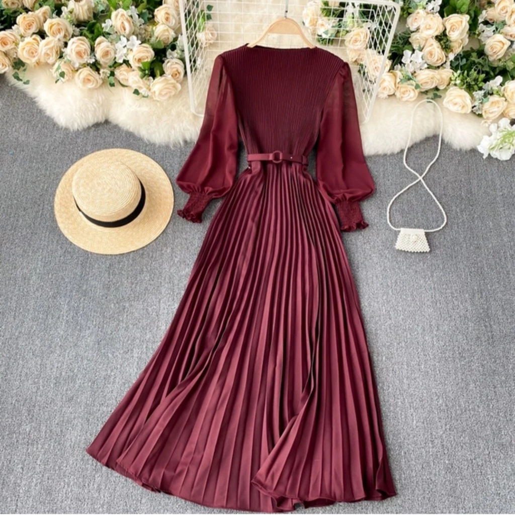 DRESS MAXI RALINE PLEATED Fashion IMPORT
