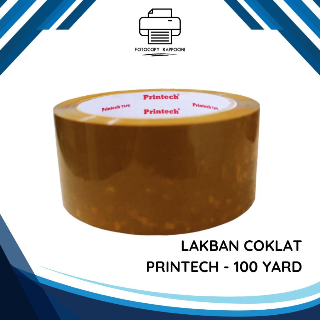 

Lakban Coklat Printech 100 Yard – OPP Tape Lebar 48 mm