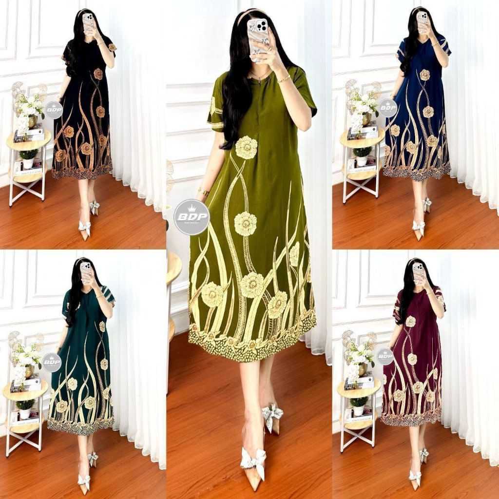 GROSIR DASTER MURAH HARGA PABRIK Daster Viral 10 pcs Bahan Rayon Premium Adem LD 110 PB 115 Resletin