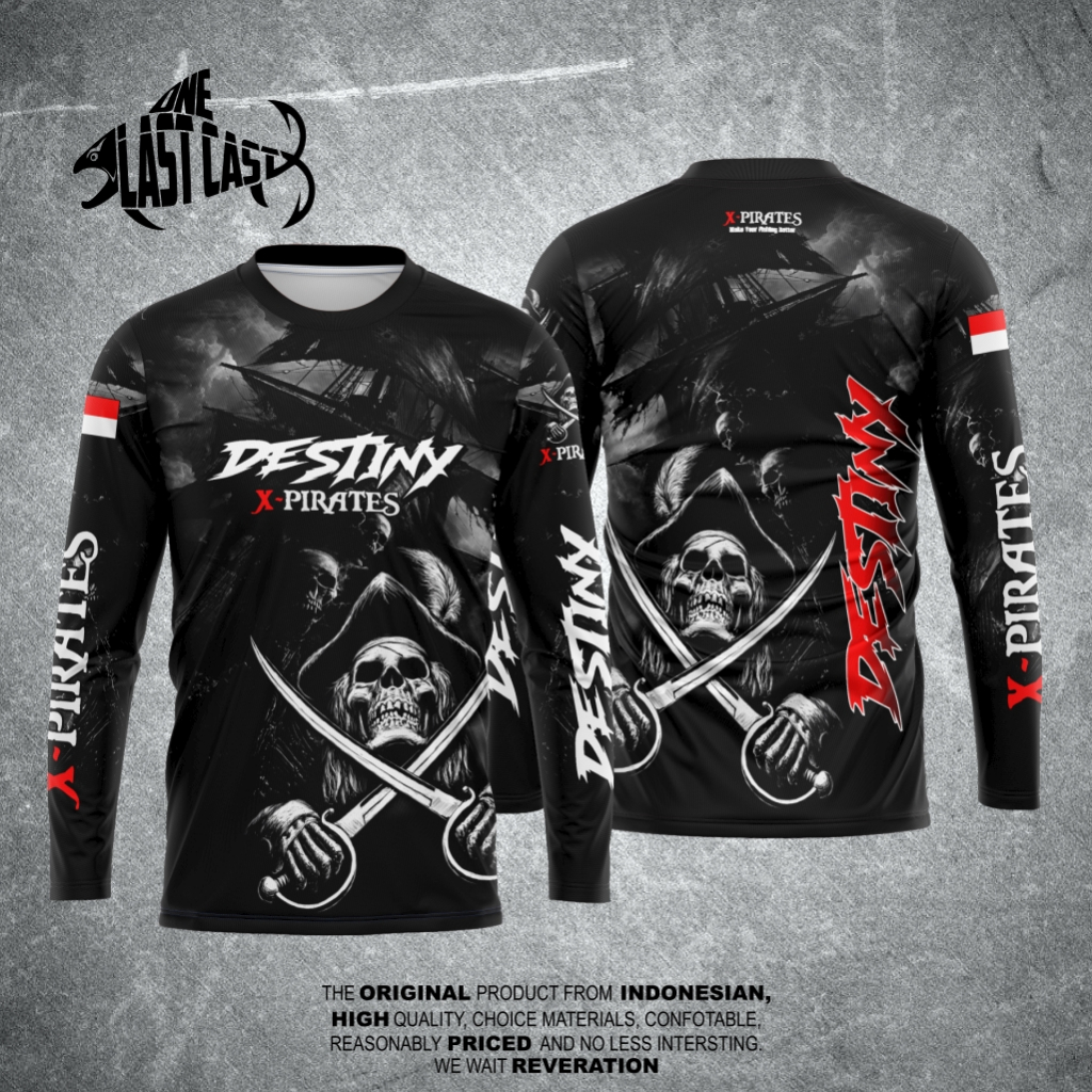 ONELASTCAST JERSEY MANCING TEGEK DESTINY X-PIRATES FISHING FULLPRINT PREMIUM