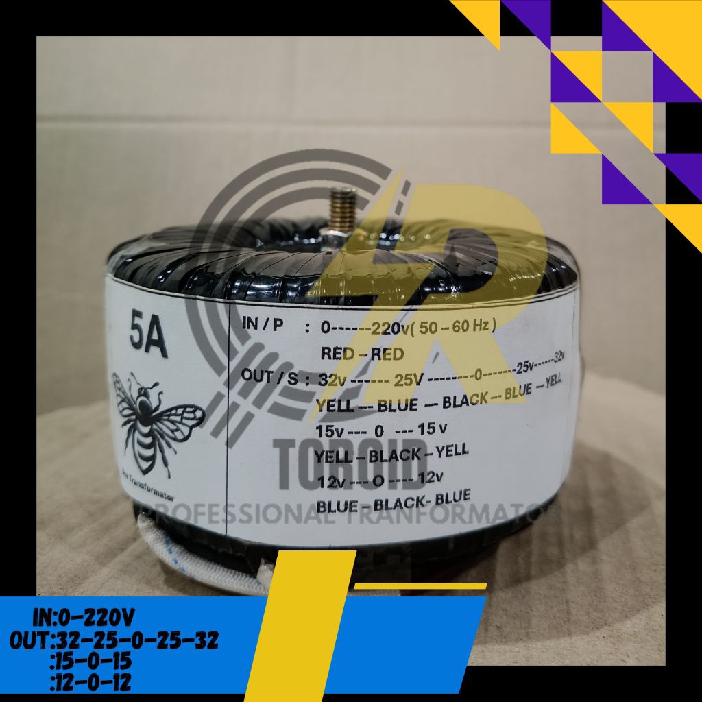 TRAFO TOROID 5A CT 32v - 25v