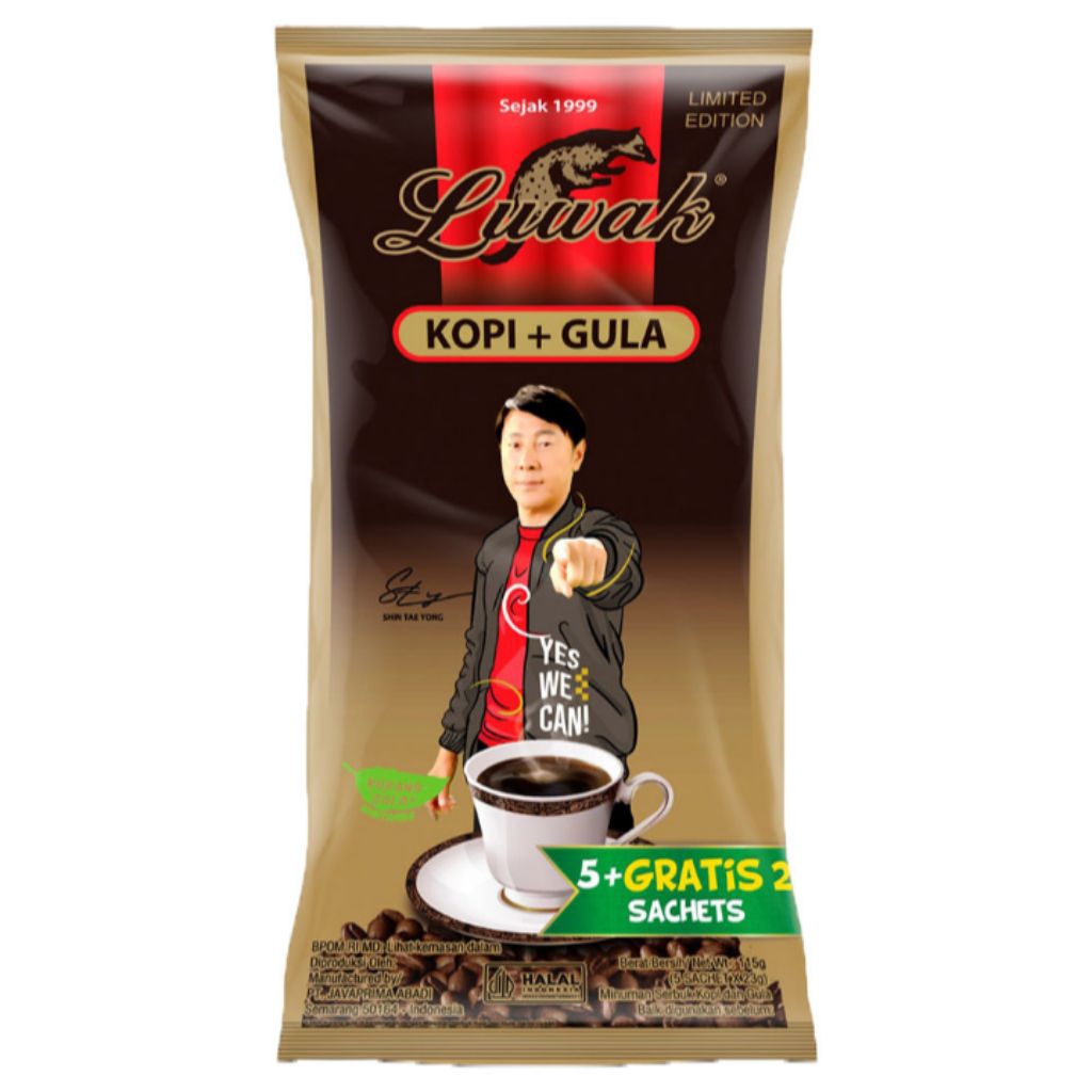 

Luwak Kopi Gula Bag 5 + 2 x 23 g