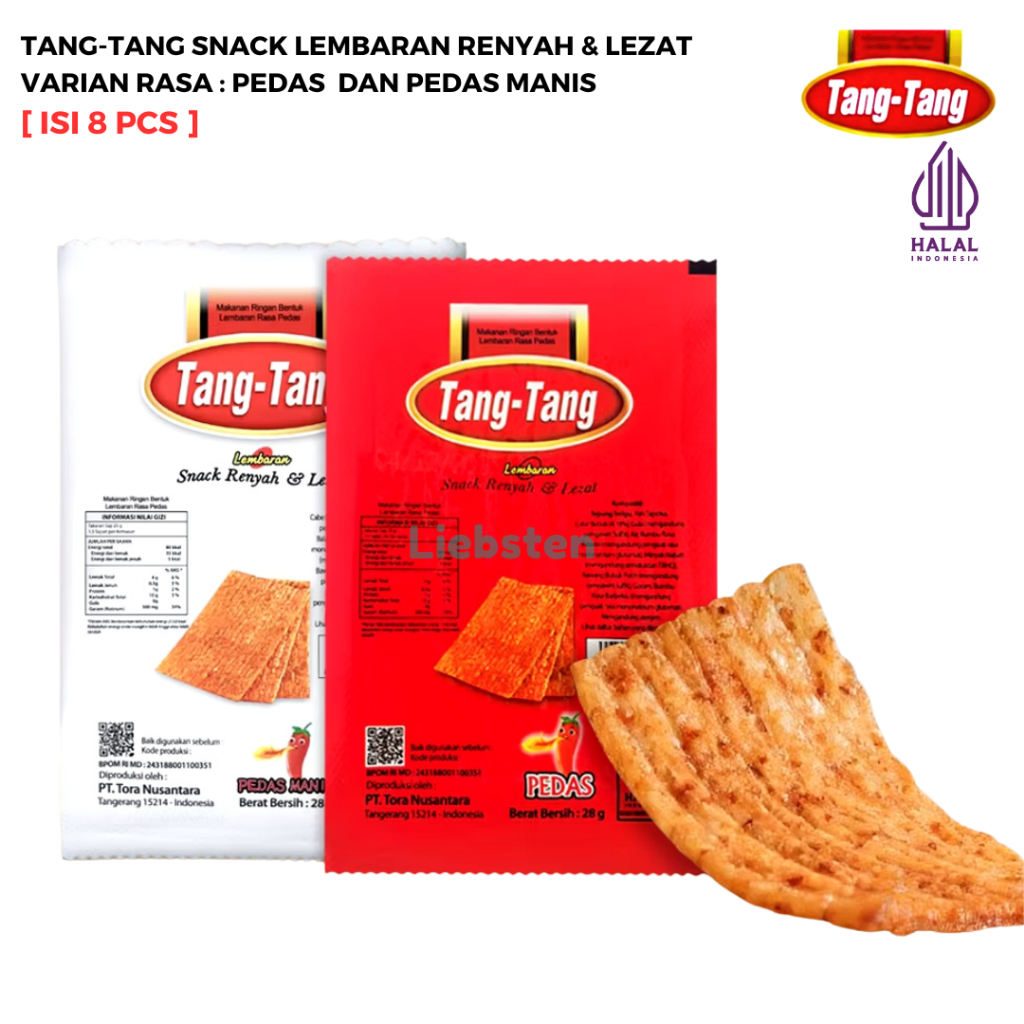 

Tang Tang Snack Lembaran Pedas Varian 8 Pcs Dan 50 Pcs