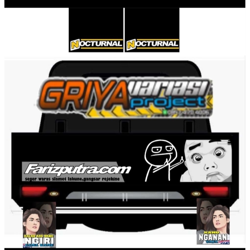 Paket stiker dan karet lumpur custom l300