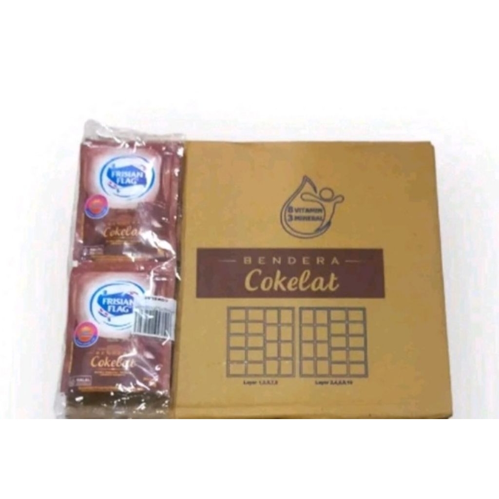 

Susu Frisian flag COKLAT 1 pak isi 6 saset