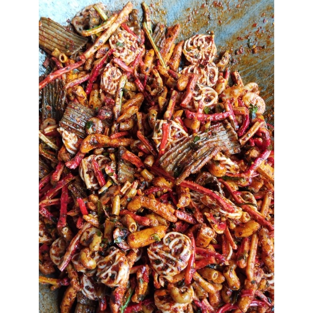 

Seblak mix pedas daun jeruk kemasan 500 gram