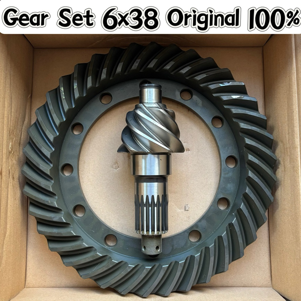 Gear set canter 6x38 original bawaan mobil / gear kit 6x38 canter hard / crown wheel pinion canter 6