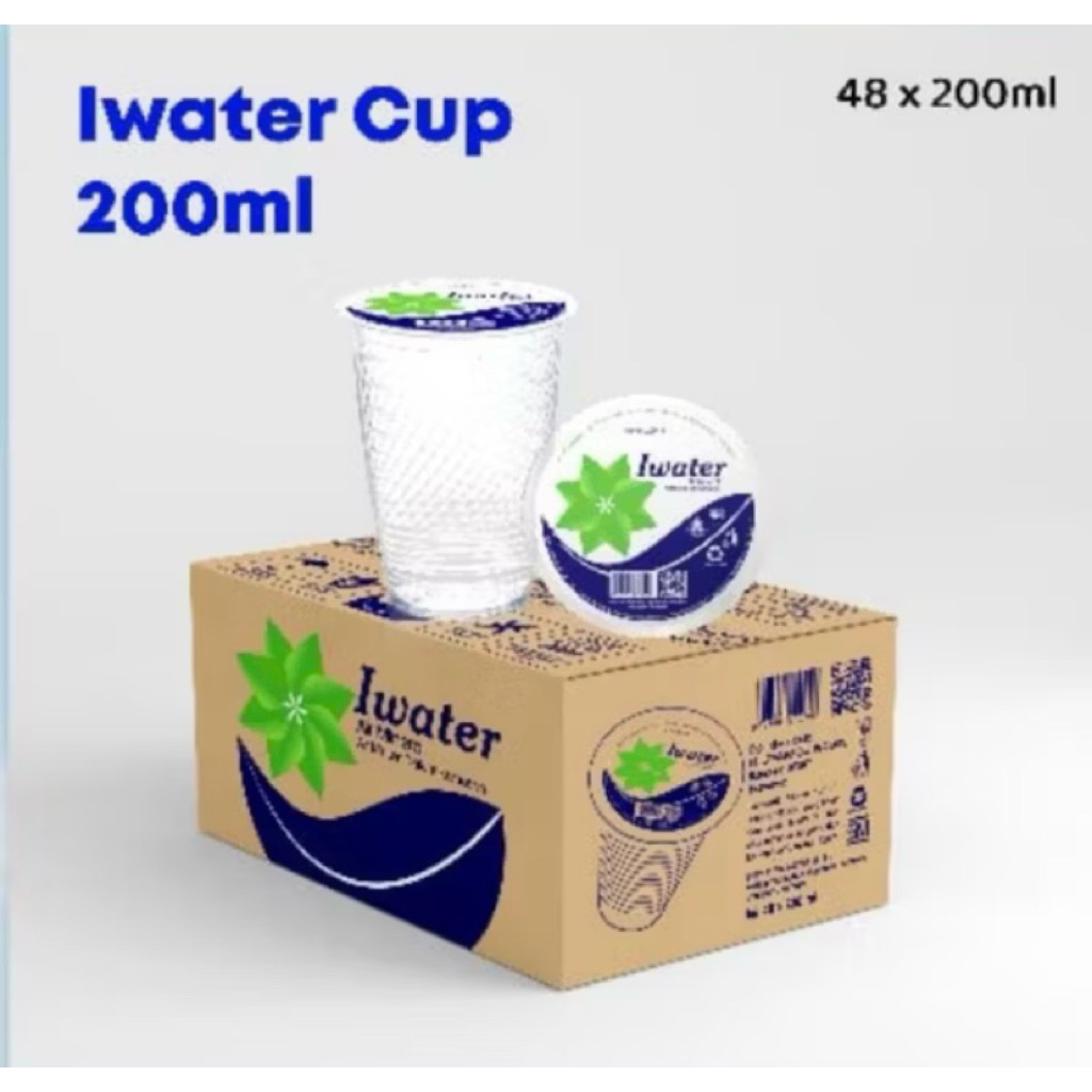

IWATER AIR MINUM KEMASAN GELAS 48pcs