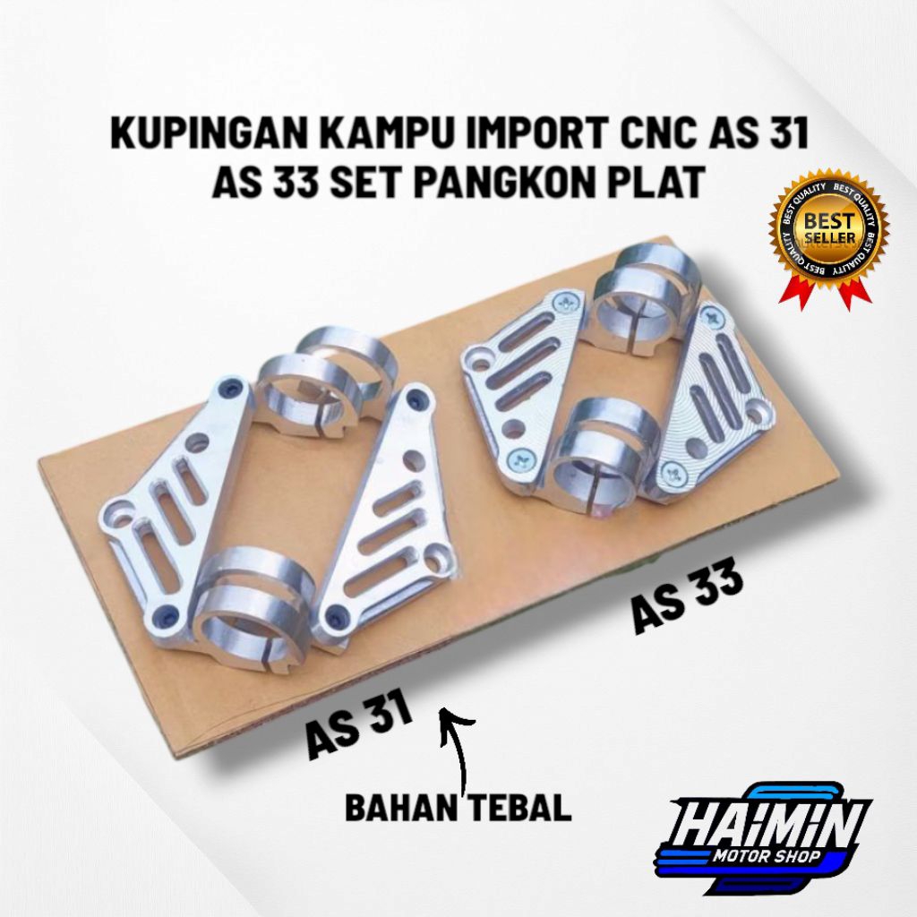 KUPINGAN LAMPU RING CNC AS 31 33 MM BRAKET LAMPU PESEK CB GL TIGER MEGAPRO bracket lampu pesek