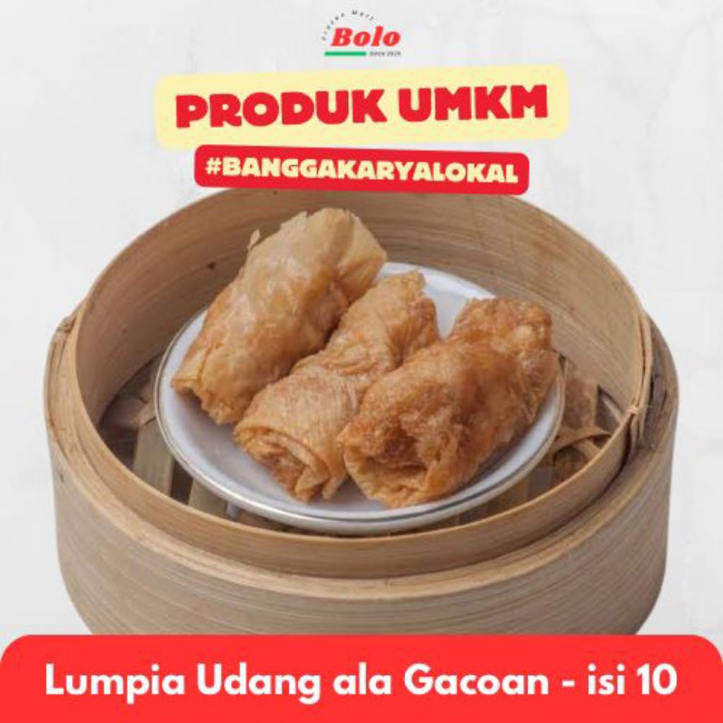 

Lumpia Udang ala Gacoan isi 10 - Cemilan/Jajanan Kekinian - Siap Goreng!