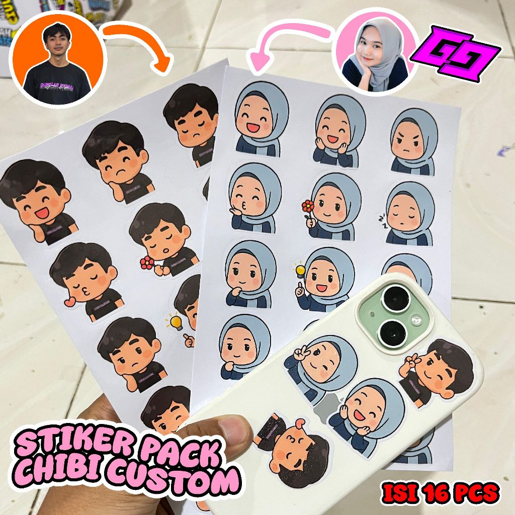 

STIKER PACK CUSTOM CHIBI STYLE ISI 16 PCS SUDAH DICUTTING TINGGAL TEMPEL