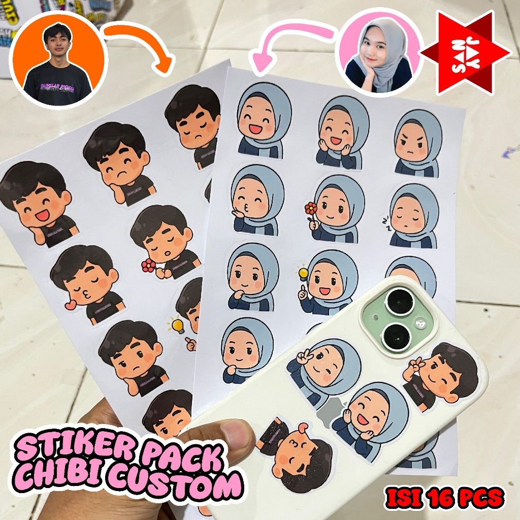 

STIKER PACK CUSTOM CHIBI STYLE ISI 16 PCS SUDAH DICUTTING TINGGAL TEMPEL